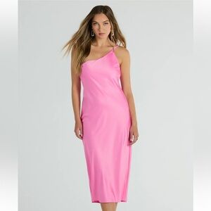 Windsor Pink Satin Dress